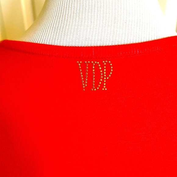 VDP Collection Red Knit Sleeveless Dress 6/42 Mint - Picture 8 of 11